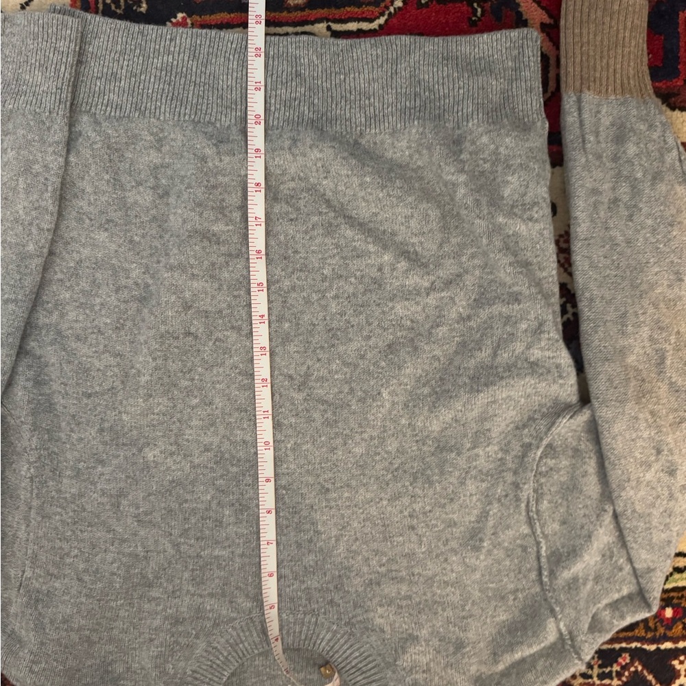 Anya Hindmarch Grey Sweater with Brown Cuff and Eye Patch Detail - Picture 9 of 9